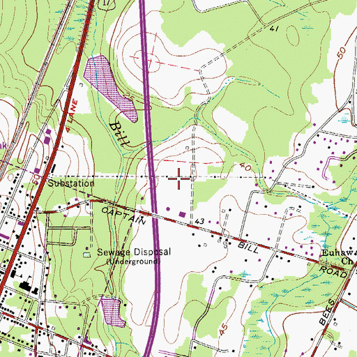 Topographic Map of Jasper County Industrial Park, SC