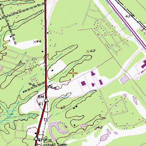 Topographic Map of Coastal Carolina University Arcadia Hall, SC