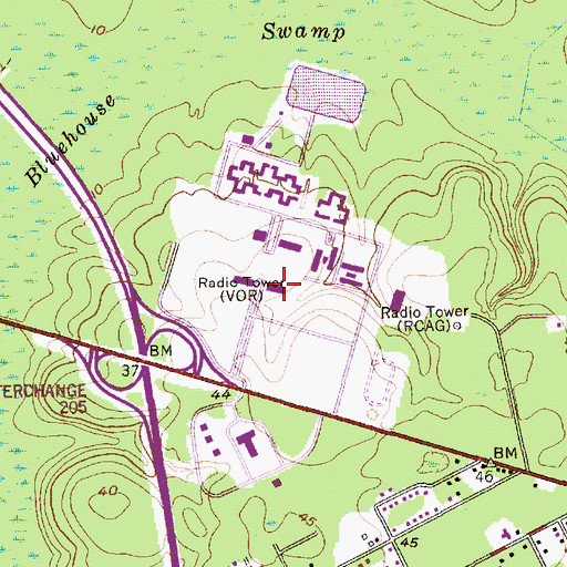 Topographic Map of Charleston Southern University H E Ashby Hall, SC