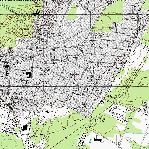 Topographic Map of University of South Carolina Salkehatchie East Liberal Arts Building, SC