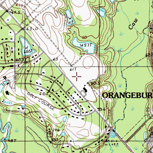 Topographic Map of Morningside of Orangeburg, SC