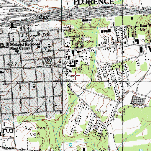 Topographic Map of Levy Community Center, SC