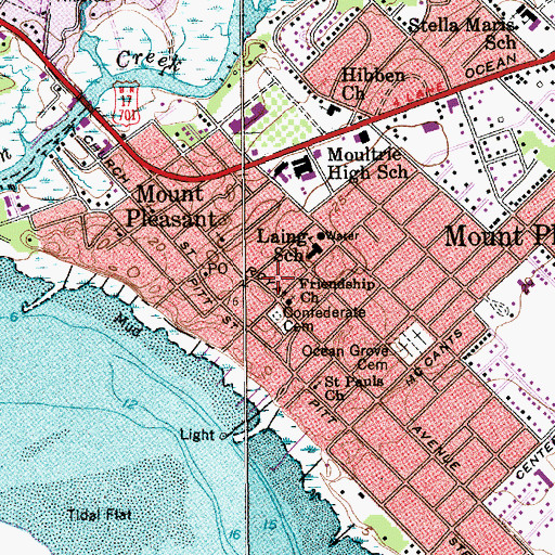 Topographic Map of Miriam Brown Community Center, SC