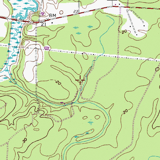 Topographic Map of Island West Golf Course, SC