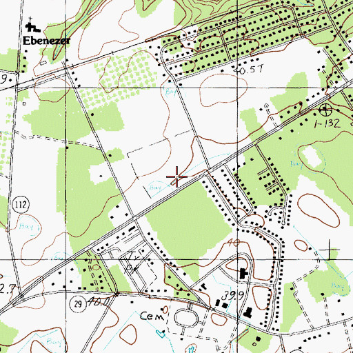 Topographic Map of Cross and Crown Lutheran Church, SC
