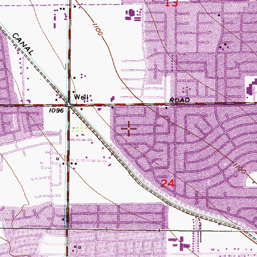 Topographic Map of Indian Springs, AZ