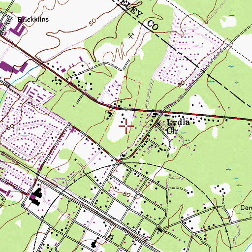 Topographic Map of Covenant Life Church of Summerville, SC
