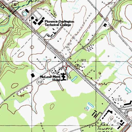Topographic Map of New Harvest Presbyterian Church, SC