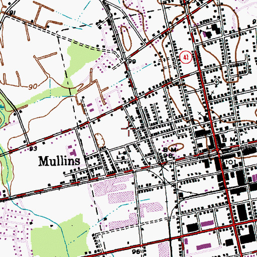 Topographic Map of Ellen Chapel Holiness Church, SC