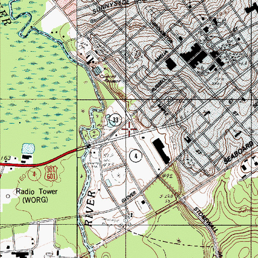 Topographic Map of New Covenant Church, SC