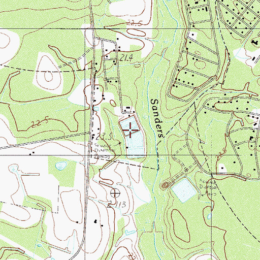 Topographic Map of Hampton Wastewater Treatment Plant, SC