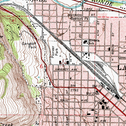 Topographic Map of Grande Ronde Academy, OR