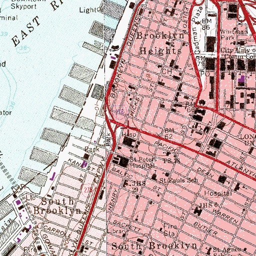 Topographic Map of Scott Theatre (historical), NY