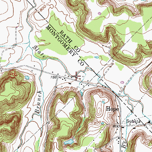 Topographic Map of Sunshine Church, KY