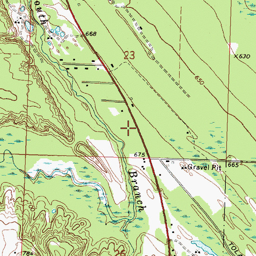 Topographic Map of Riverview Estates Mobile Home Park, MI