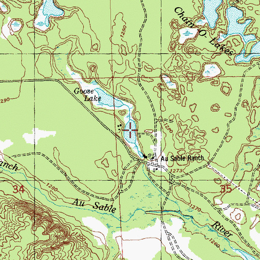 Topographic Map of Mallard Lake, MI