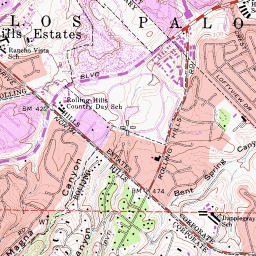 Topographic Map of Sepulveda Canyon, CA