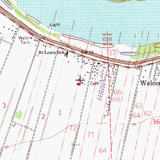 Topographic Map of Fifth Ward Elementary School, LA