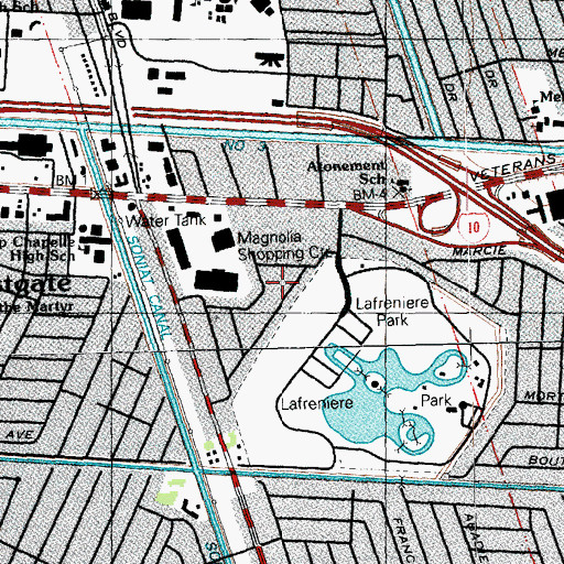 Topographic Map of Heritage Academy School, LA