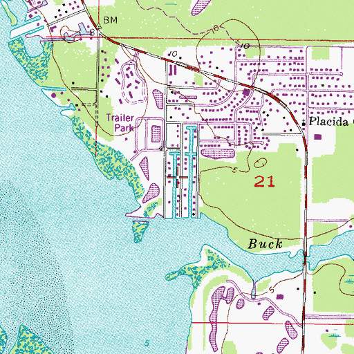 Topographic Map of Eagle Nest Canal, FL