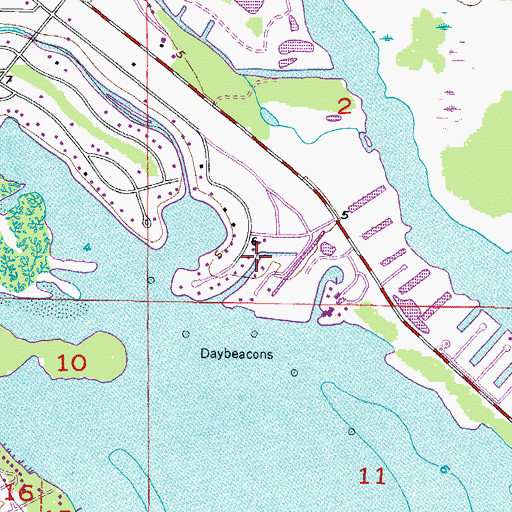Topographic Map of Galleon Cove, FL