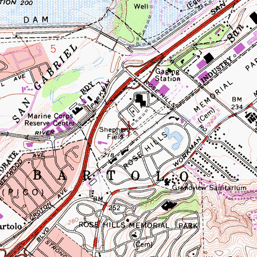 Topographic Map of Shepherd Field, CA