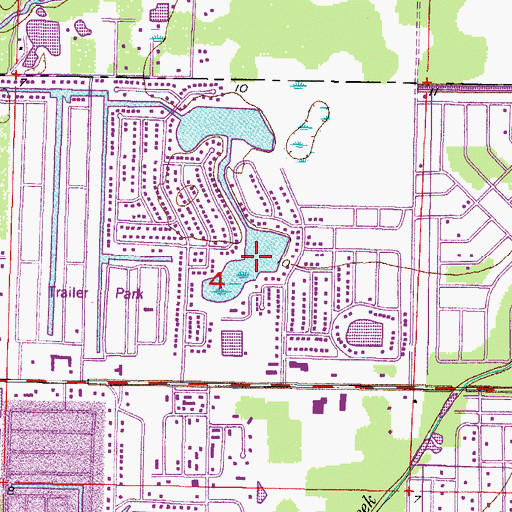 Topographic Map of Lake Sturgeon, FL