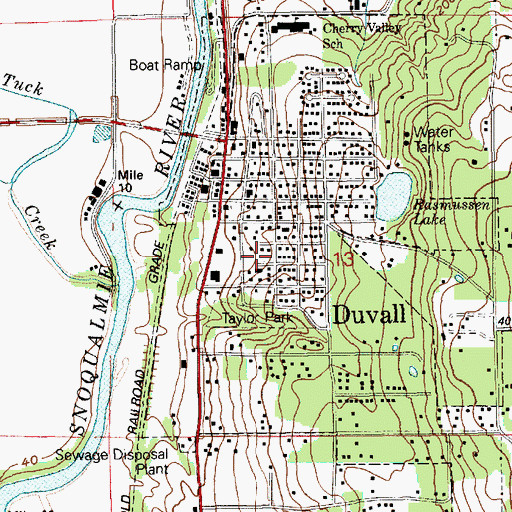 Topographic Map of Duvall Montessori School, WA