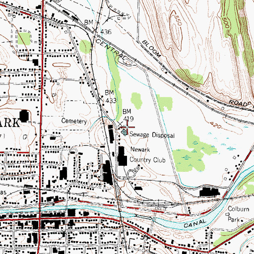 Topographic Map of Newark Wastewater Treatment Plant, NY