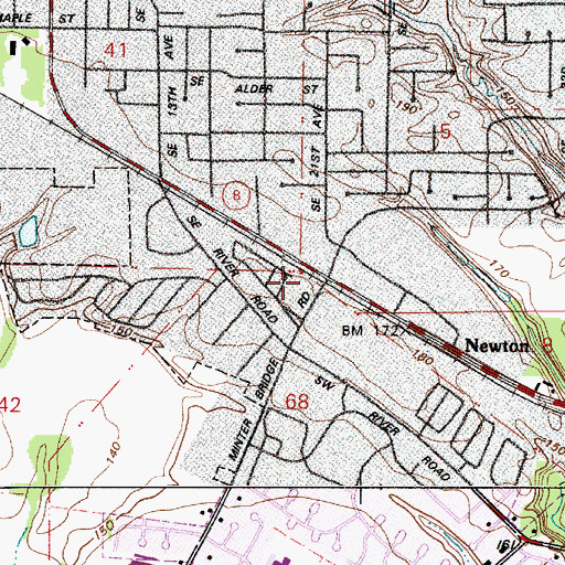 Topographic Map of City View Charter School, OR