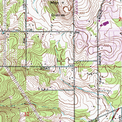 Topographic Map of Southwest Christian School, OR