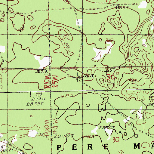 Topographic Map of Northrup Grave, MI