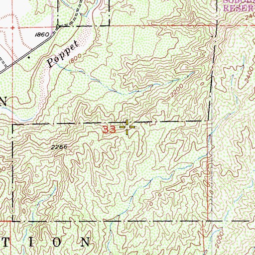 Topographic Map of Soboba Reservation, CA