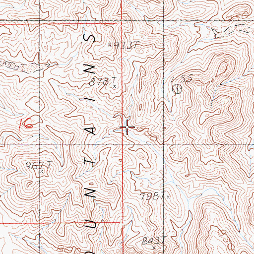 Topographic Map of Soda Mountains, CA