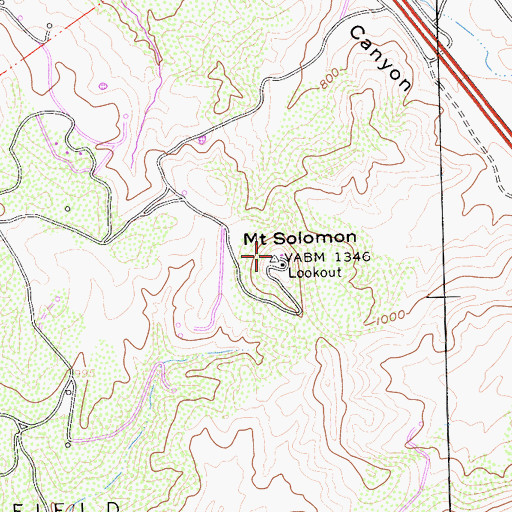 Topographic Map of Mount Solomon, CA