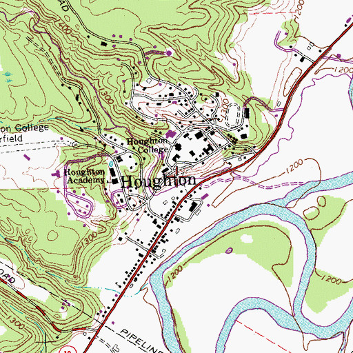 Topographic Map of Rothenbuhler Hall, NY
