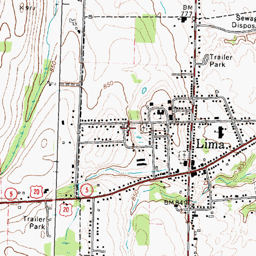 Topographic Map of Old Methodist Cemetery, NY