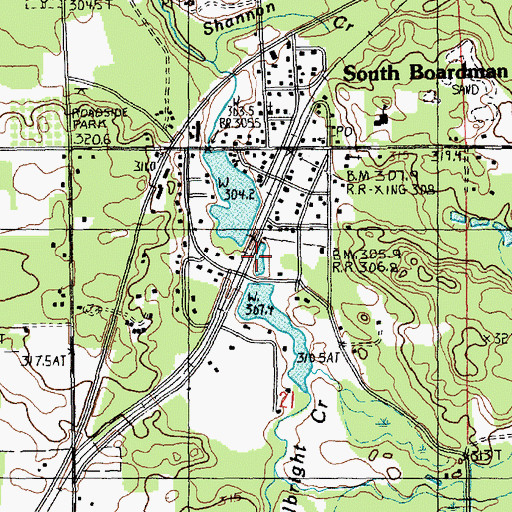 Topographic Map of Youngs Mill Pond, MI