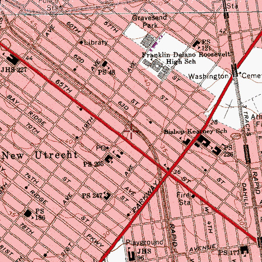 Topographic Map of Metro Theatre (historical), NY