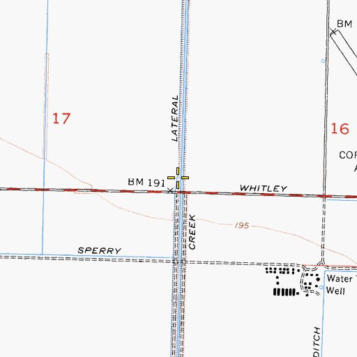 Topographic Map of Sperry Lateral, CA