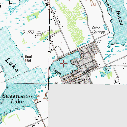 Topographic Map of Campeche Lake, TX