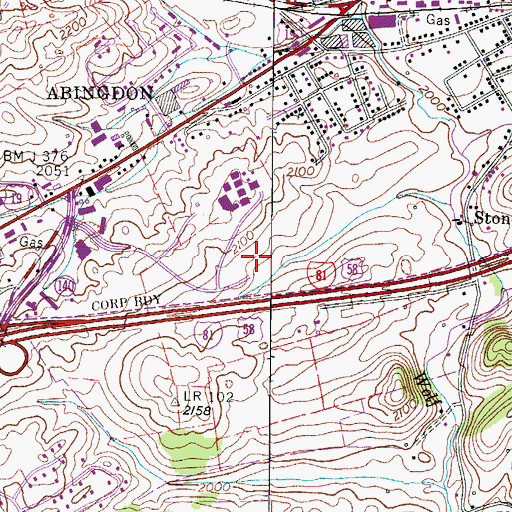 Topographic Map of A Linwood Holton Governor's School, VA