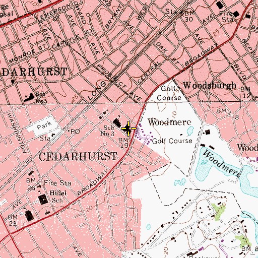 Topographic Map of Temple Beth-El, NY