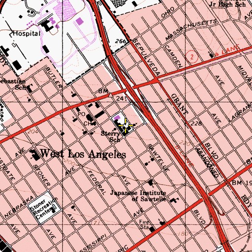 Topographic Map of Nora Sterry Elementary School, CA