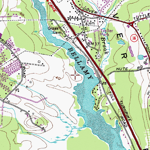 Topographic Map of Portsmouth Christian Academy, NH