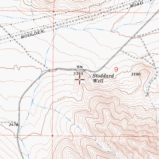 Topographic Map of Stoddard Well, CA