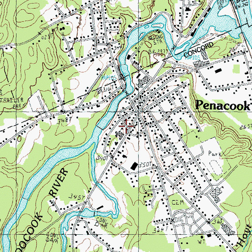 Topographic Map of Merrimack Valley Learning Center, NH