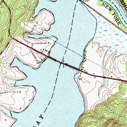 Topographic Map of South Bay Causeway, NY