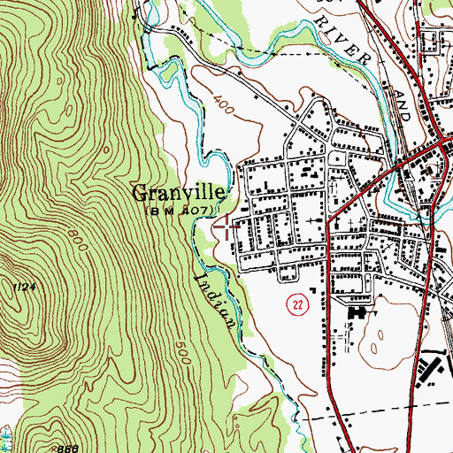 Topographic Map of Indian River Rehabilitation and Health Care Center, NY