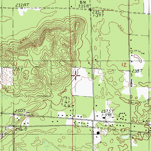 Topographic Map of Fawn Crest Golf Course, MI